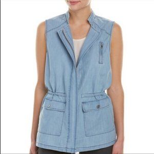 Jack by BB Dakota Chambray Cargo Vest Sz L worn once!!